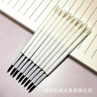 9.9CM按压旋转金属笔黑圆珠笔芯0.7转动按动笔广告笔笔芯1.0MM