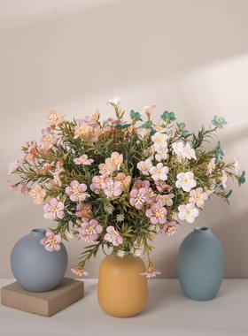 厂家兰花野花仿真花家居装饰婚庆手捧花玫瑰花墙假花INSMW81111