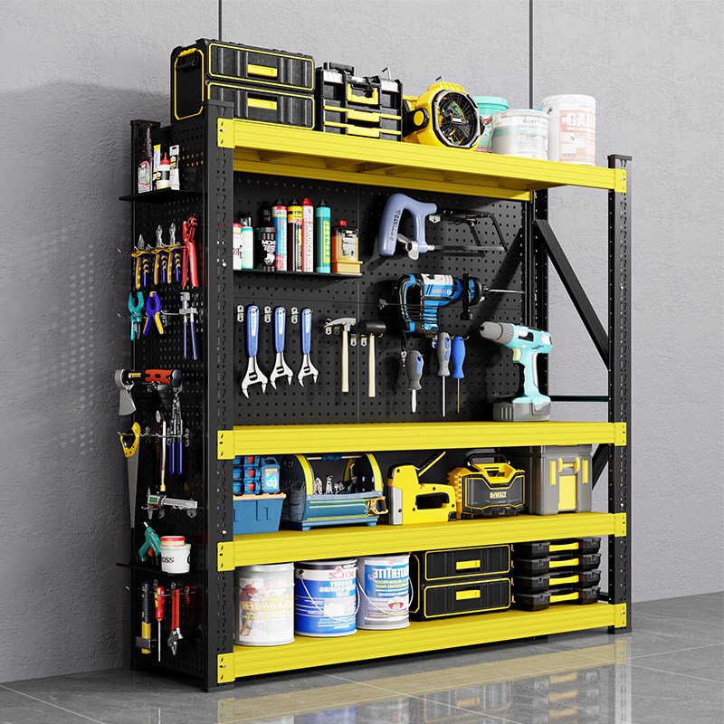 仓储货架洞洞板五金工具架货架多层置物架L工具柜挂钩收纳整理架