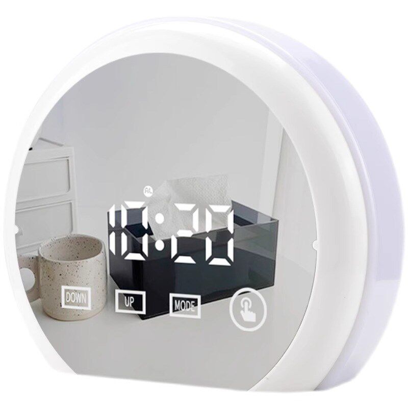 简约数字钟cled床头氛围灯电子表起时钟插电桌面闹钟显示液晶温度