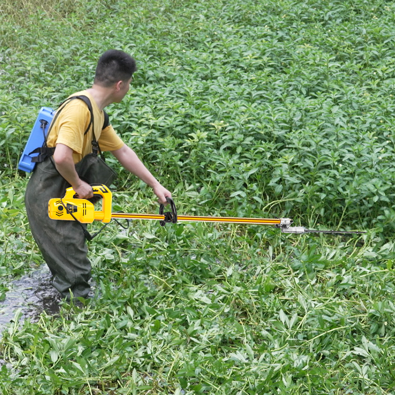 电动水下割草机鱼l虾蟹塘水产养殖充电水下割水草机伊乐藻除草神