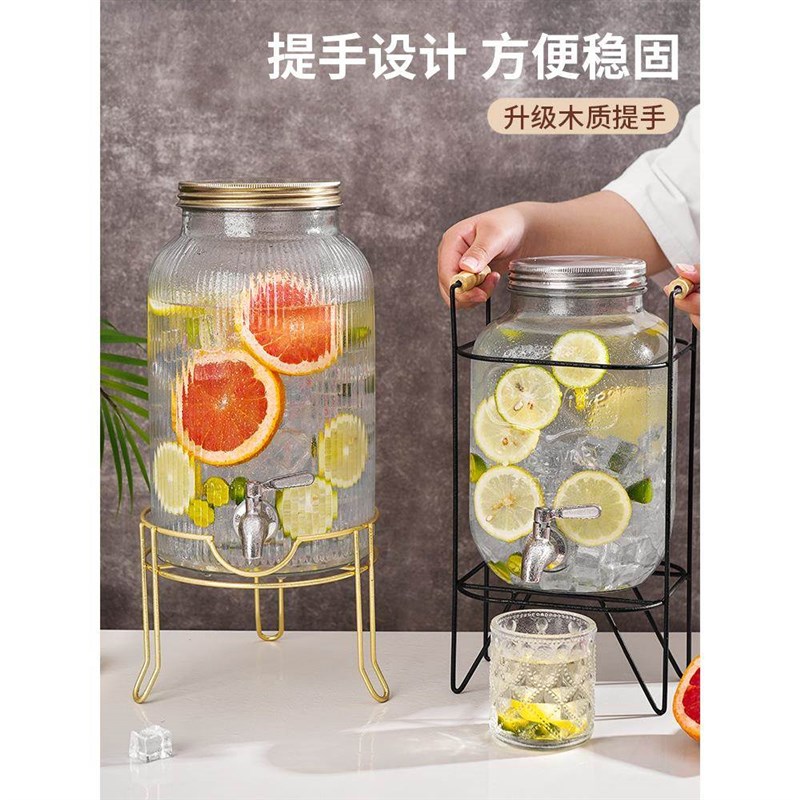 泡酒玻璃瓶带龙头啤酒桶水果茶z饮料青梅调酒罐果汁网红可乐桶容