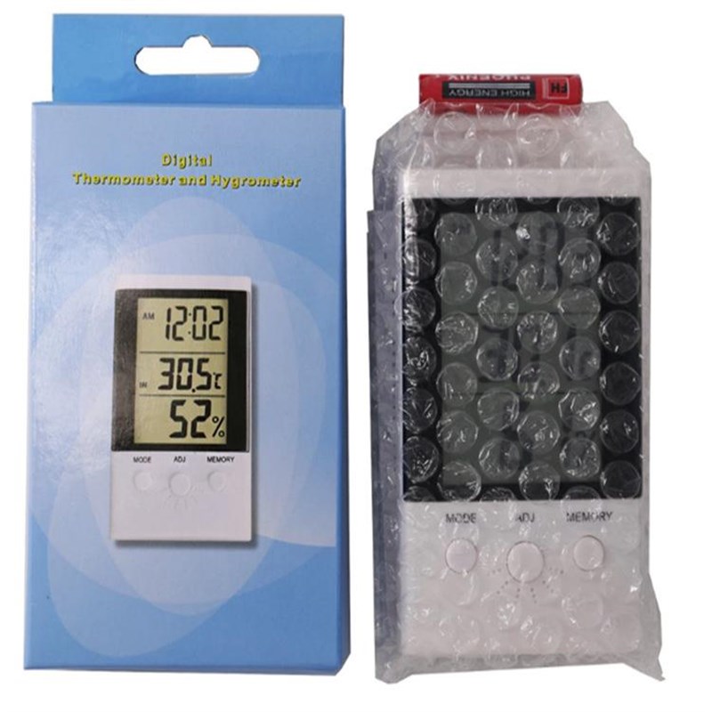 新款家用温度计 精准温度计 清B晰显示温湿度计 整点报时温度计定