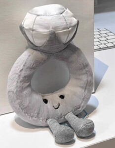 现货代购jellycat钻石戒指趣味钻戒儿童毛绒玩具女生新婚七夕礼物
