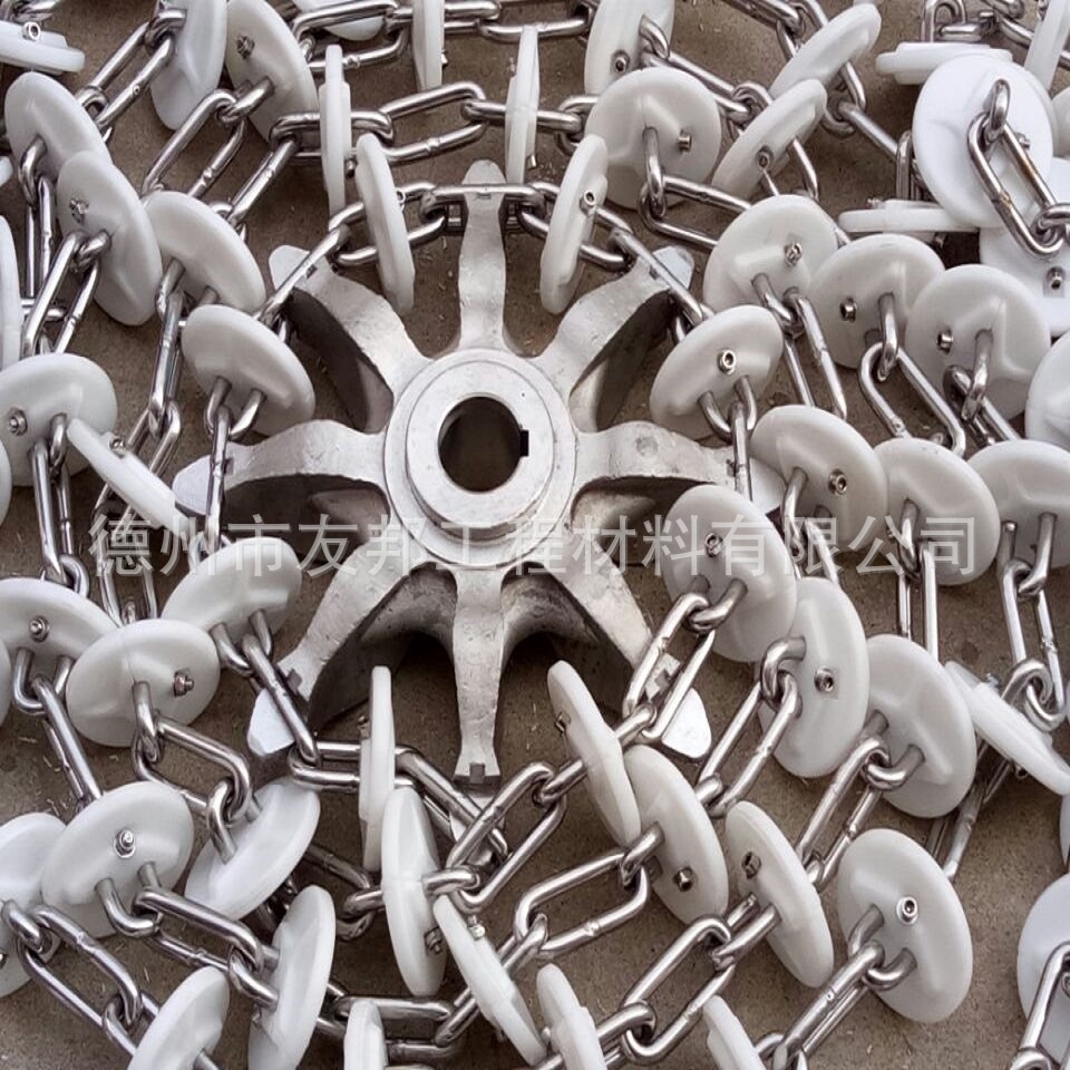 管链输送机配件 不锈钢304链条 耐磨增强尼龙盘片 接口 山东厂家