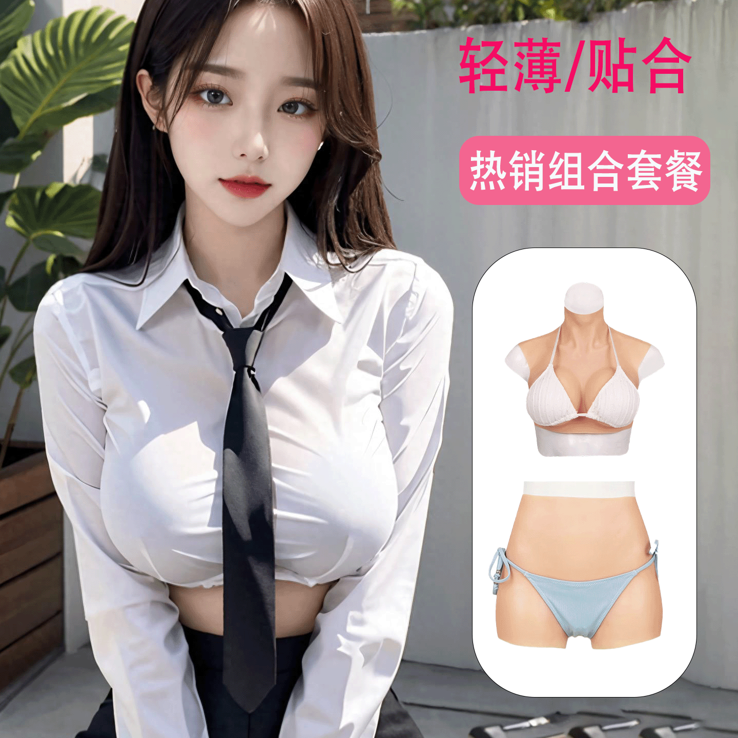 娅洛倩仿真男用义乳假胸假阴裤女装变装大佬主播专用分体假胸套装,女士内衣/男士内衣/家居服,插片/胸垫,淘宝优惠券,粉丝福利购,淘宝优惠卷