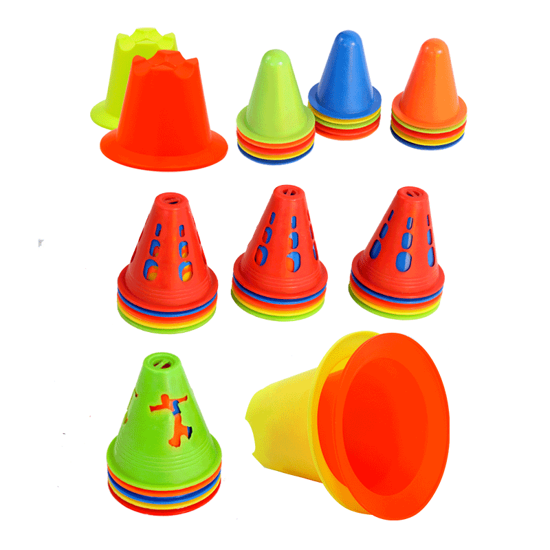 足球训练器材轮滑桩杯平花桩标志桶障碍物儿童溜冰鞋路轮滑障碍桩