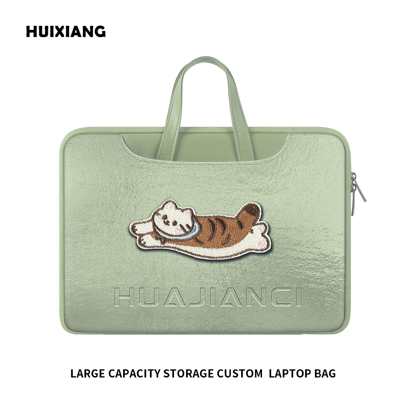 文艺竹子笔记本电脑包女士