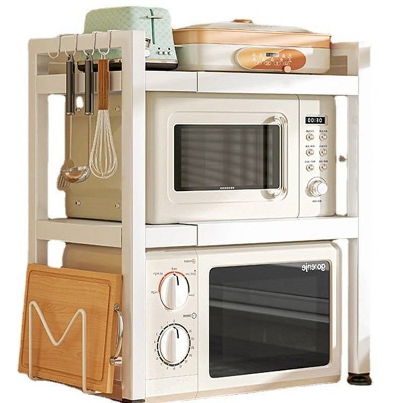 伸缩厨房多功能微波炉架子置物架家用台面电饭煲U支架烤箱收纳架