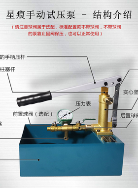 试压泵pbpr水管打压机LDI-25手动试压泵打压泵水管测漏地水暖测压