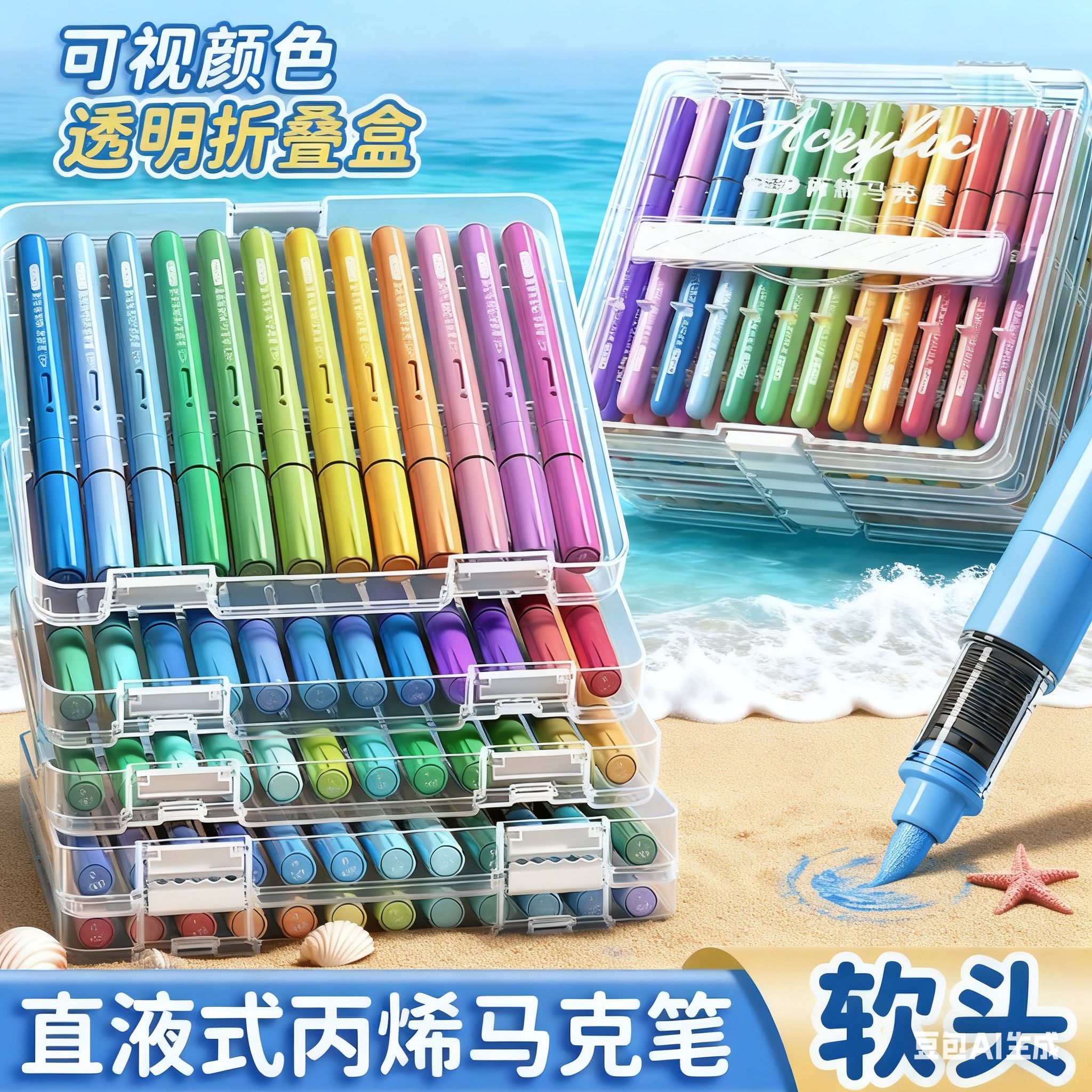 120色全套丙烯马克笔套装