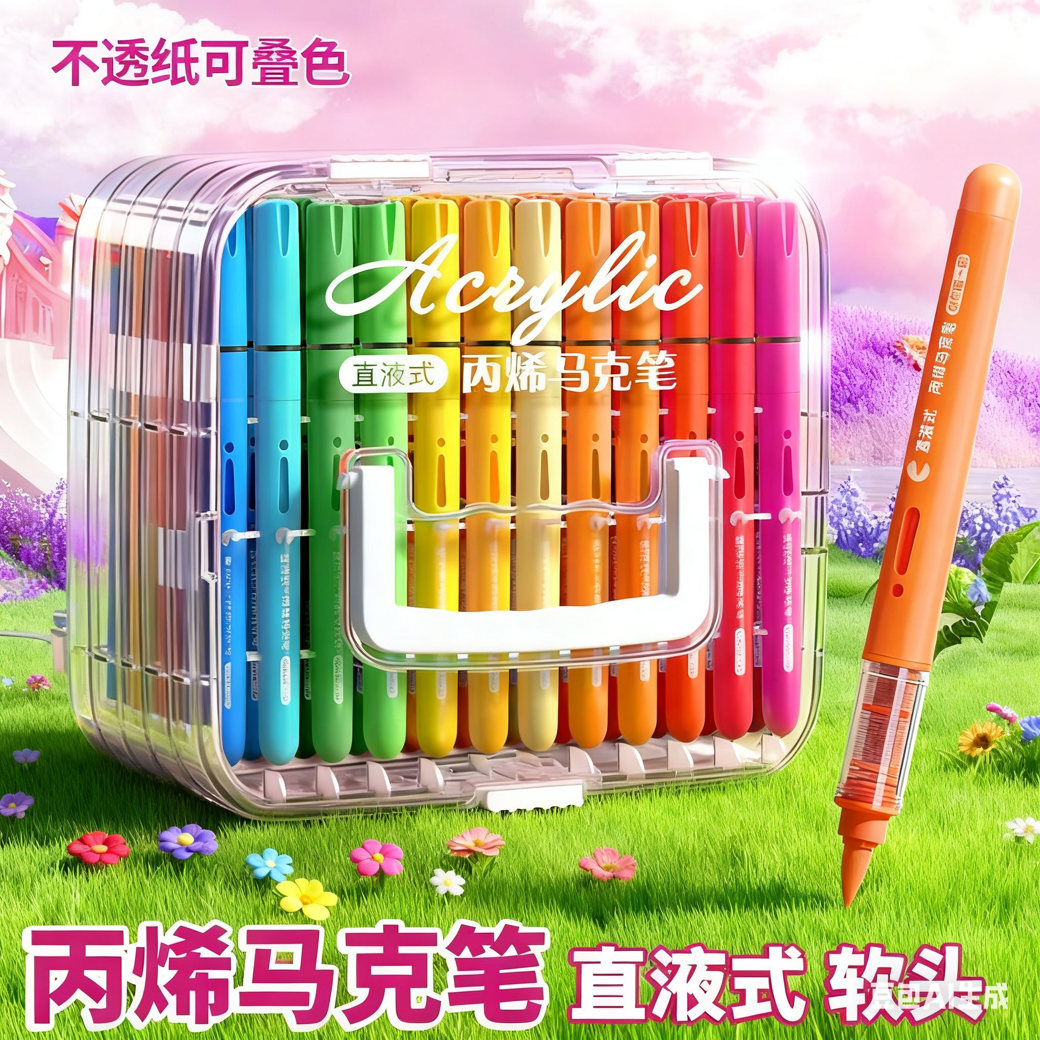 120色直液式丙烯马克笔