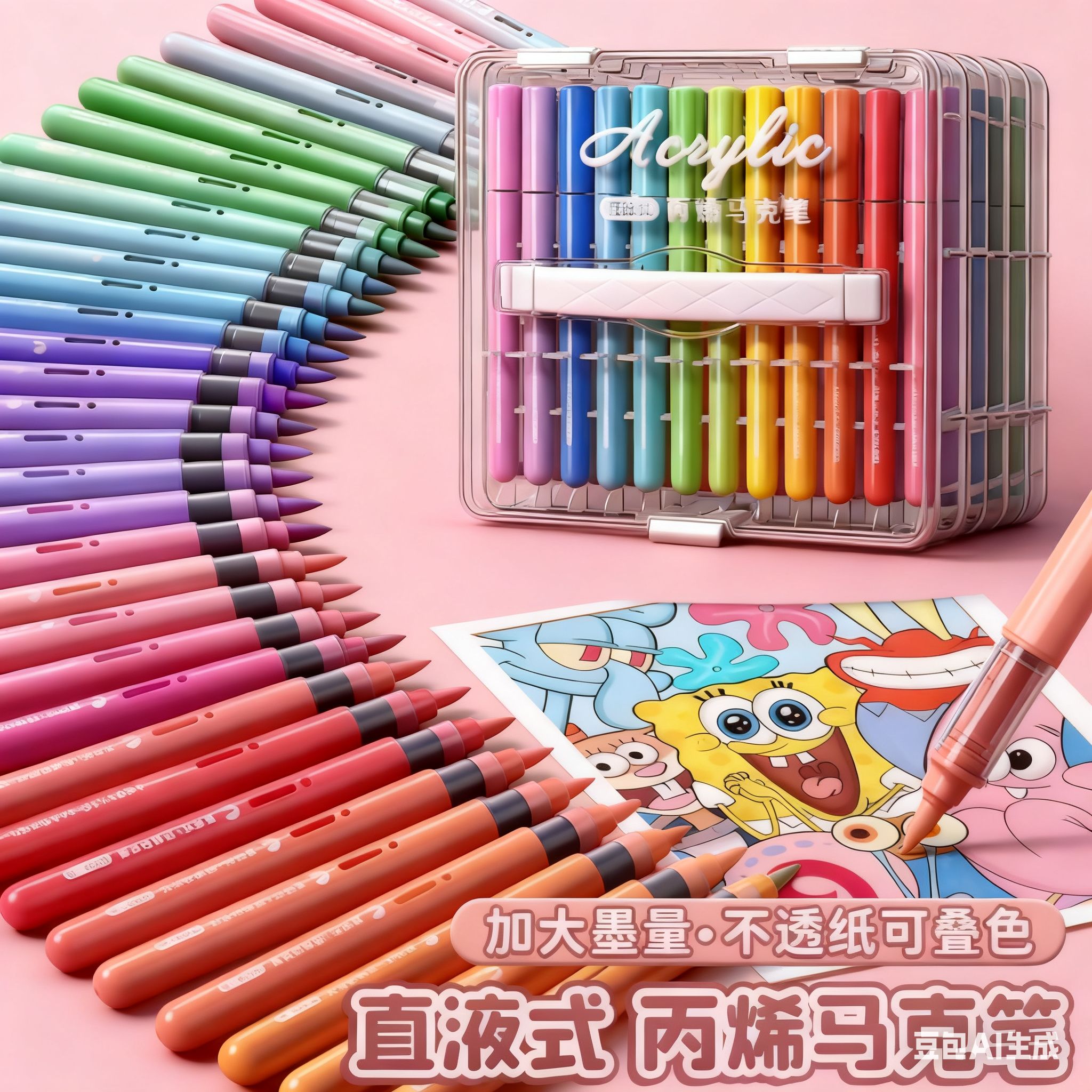 120色直液式丙烯马克笔