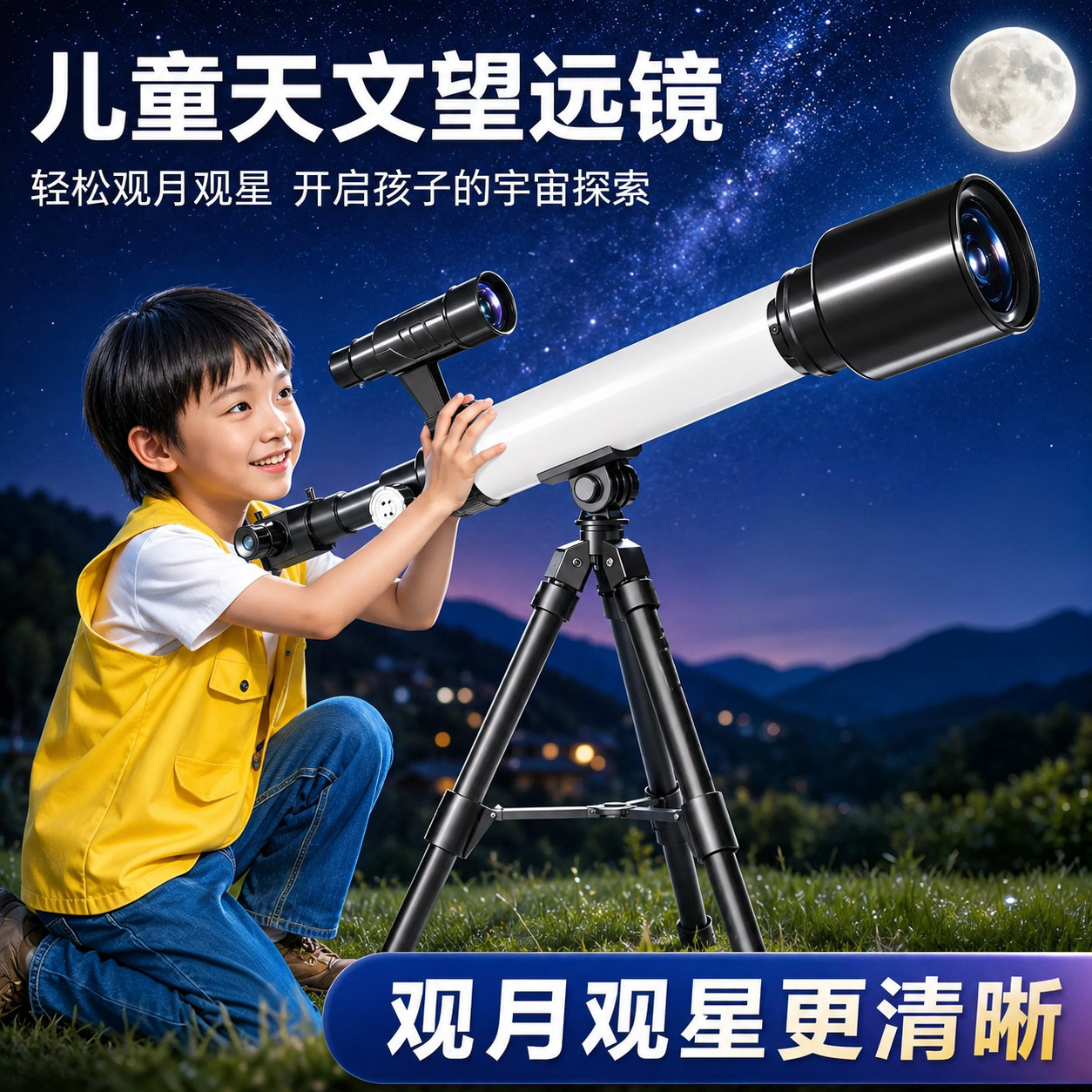 天文望远镜中小学生专用高倍高清