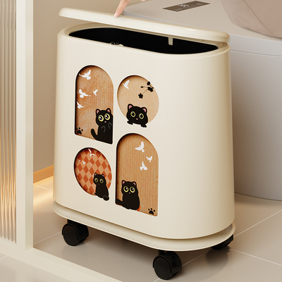 中古风夹缝垃圾桶2025新款