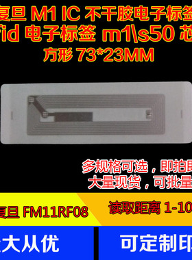 RFID电子标签73*23MM电子标签13.56M S50/F1108电子标签 NFC标签