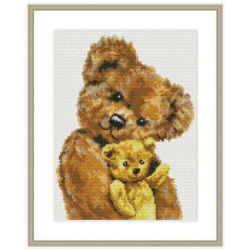 Enjoy十字绣 Enjoy436-小熊母子十字绣套件 DMC线 E线 埃及纯棉线