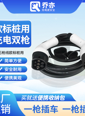 乔亦香港澳门欧标双头充电枪Type2桩中速ccs2比亚迪特斯拉卡宴