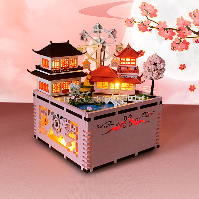 美代diy小屋手工拼装建筑模型木