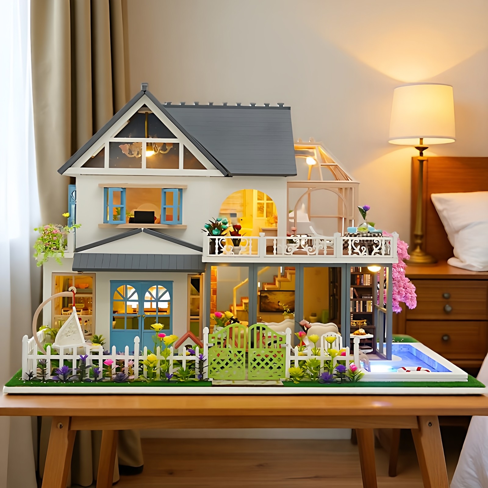 美代diy小屋星语花漾带音乐灯光手工拼装盲盒场景模型送女生礼物,模玩/动漫/周边/娃圈三坑/桌游,盲盒场景道具娃屋,淘宝优惠券,粉丝福利购,淘宝优惠卷