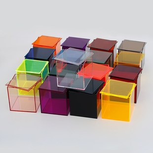 一体式高透明亚克力展示盒手办模型E防尘收纳盒机器罩亚克力板定