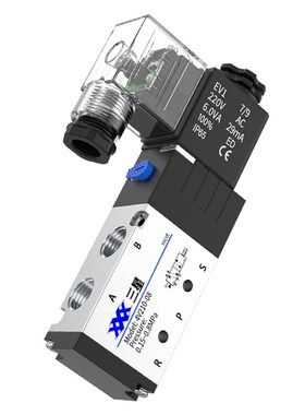 气动电磁阀气阀24V二位五通4V210-08气H缸换向阀220V电子控制阀12