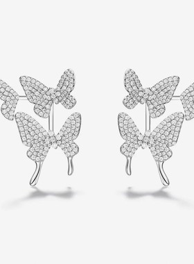 何家原厂枯叶蝶短项链轻奢优雅灵动蝴蝶梦耳环精致高级礼物