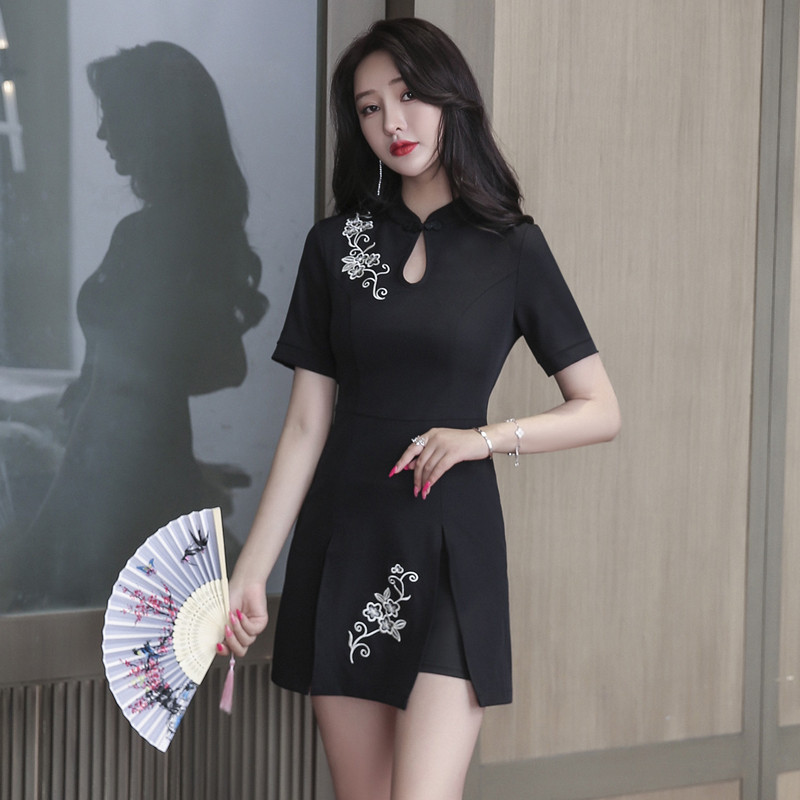 足浴技师工作服足疗师工作服新款旗袍养生馆美容桑拿按摩沐足工衣