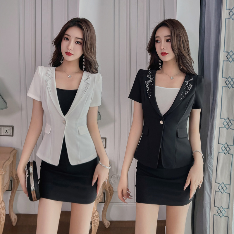 酒店KTV公主服性感三件套装美容院职业空姐桑拿足浴疗技师工作服