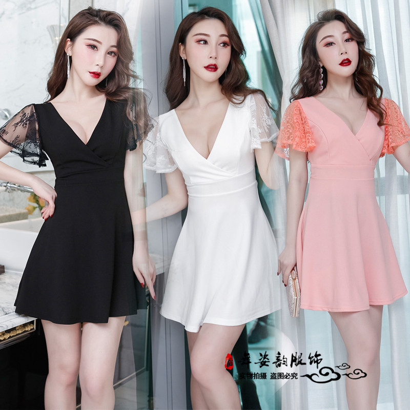 2022新款性感桑拿技师工作服收腰