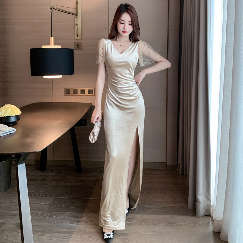 夜总会性感连衣裙气质长裙ktv小姐晚礼服夜场女装足浴技师工作服