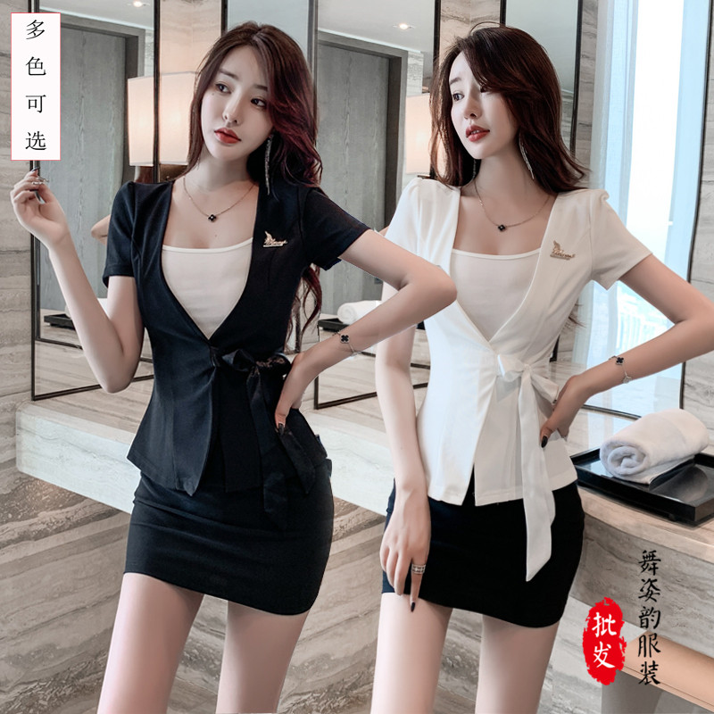 MASSAGE FOOT MASSAGE TECHNICIAN SUIT 2021 NEW FOOT MASSAGE STEWARDESS SET BEAUTICIAN COSTUME SAUNA BATH WORKWEAR WOMAN