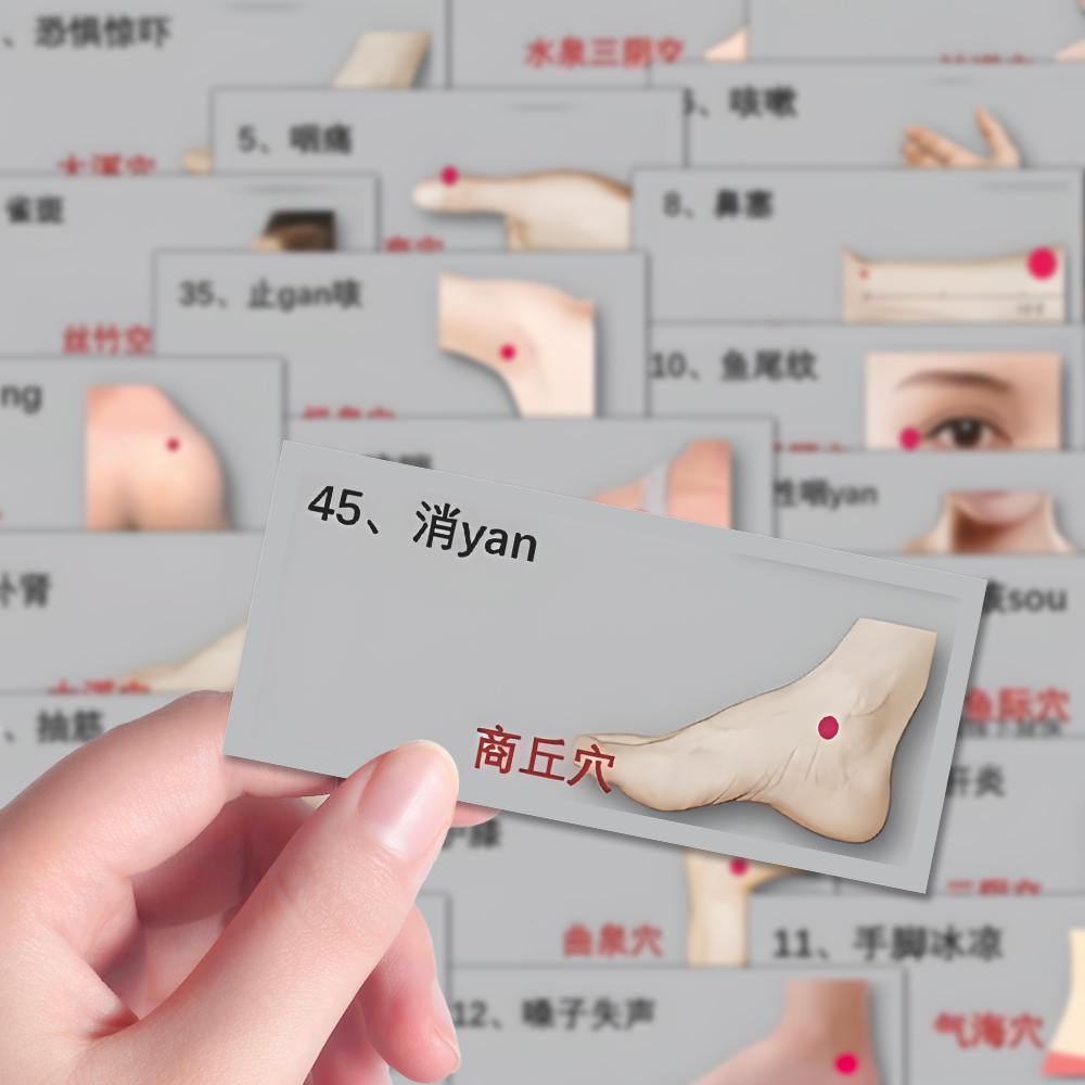 136张养生穴位贴纸中医健康穴道调理按摩放松笔记本手账贴画防水
