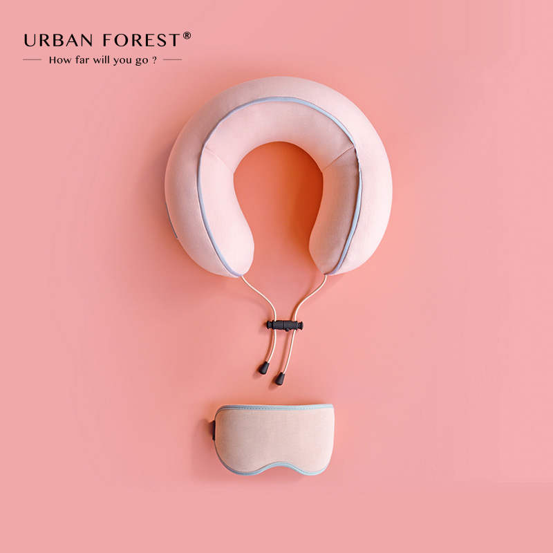 URBAN FORElST旅行U型枕记忆棉可收纳便携飞机办公室护颈枕头u形