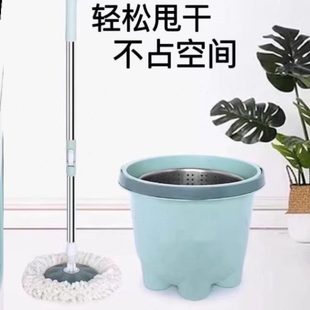 通用免手洗拖把一拖净拖地墩布桶干懒人拖布旋转拖把杆家用甩自动