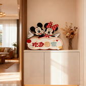 米奇米妮欢迎回家玄关柜入户客厅电视柜摆件桌面装 饰摆台创意可爱