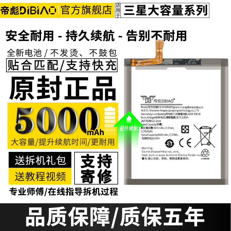 大容量全新电池 持久续航 质保五年换新服务