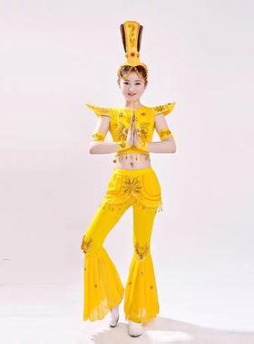 六一儿童千手观音演出表演服头饰装女童古典舞幼儿民族舞服头饰