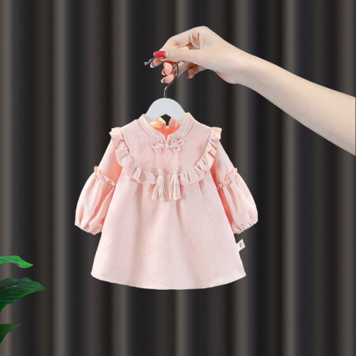 婴儿抓周裙子女童汉服周岁礼服