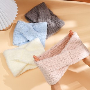 2025新款 洗脸束发带高弹力毛绒发箍女化妆敷面膜洗漱专用头箍头套