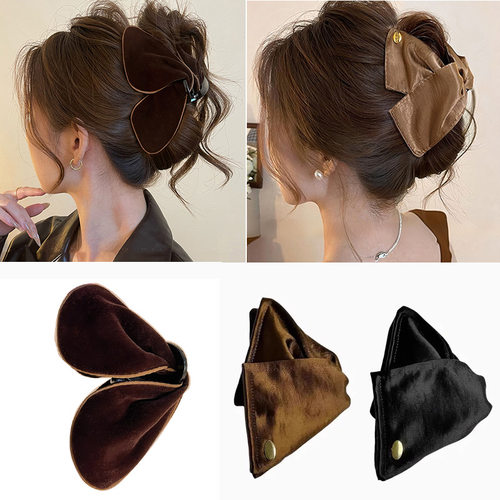 三角抓夹气质贝壳高级感赫本半扎发夹夹子大号鲨鱼夹后脑勺发卡女