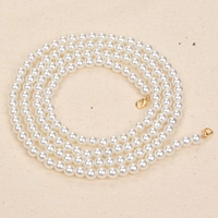 120см подходит для косой стенддл/одиночное плечо [8 мм бусины] пряжка для лобстеров [золотая пряжка]