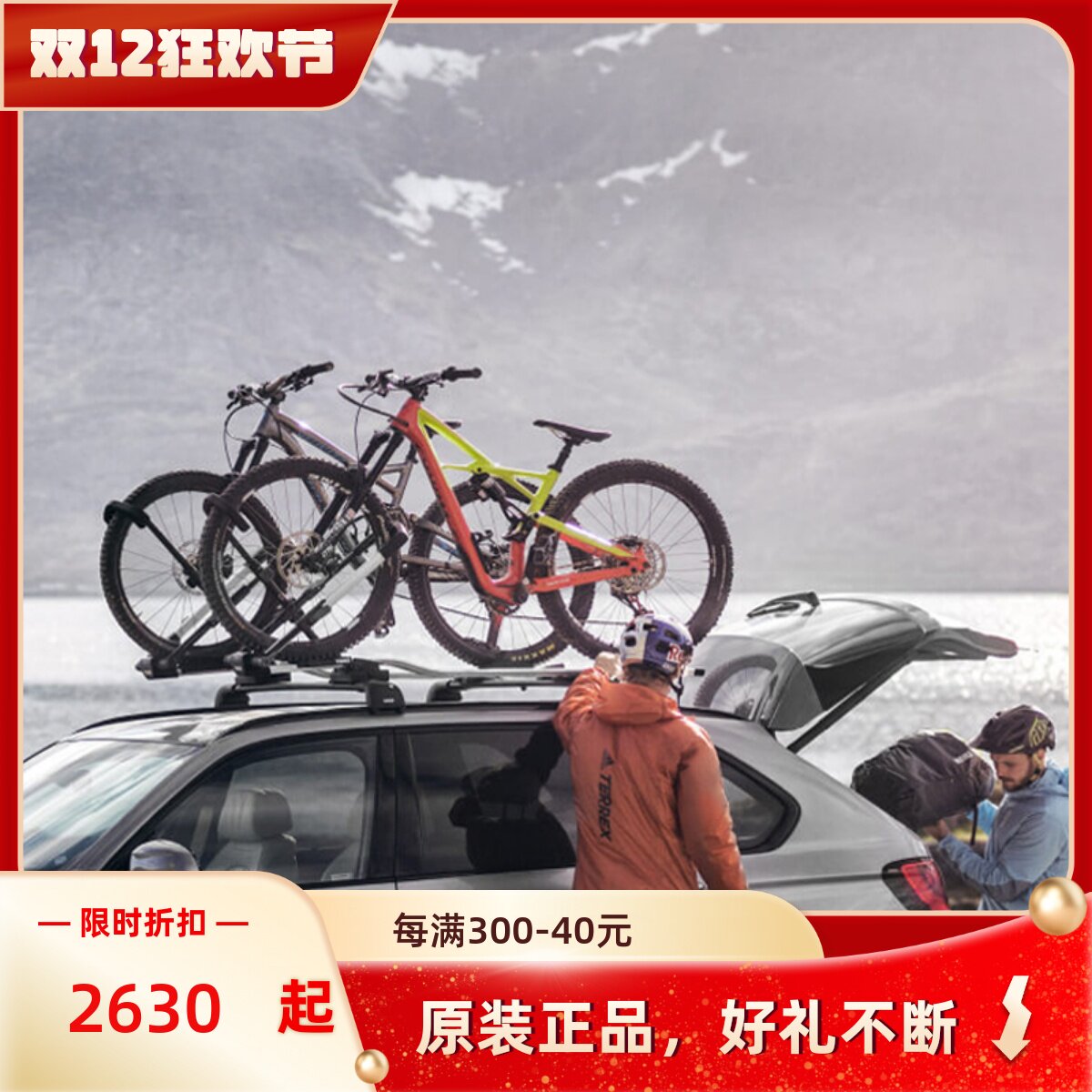 拓乐THULE车顶自行车架汽车单车架车载车顶架固定架支架UPRIDE599