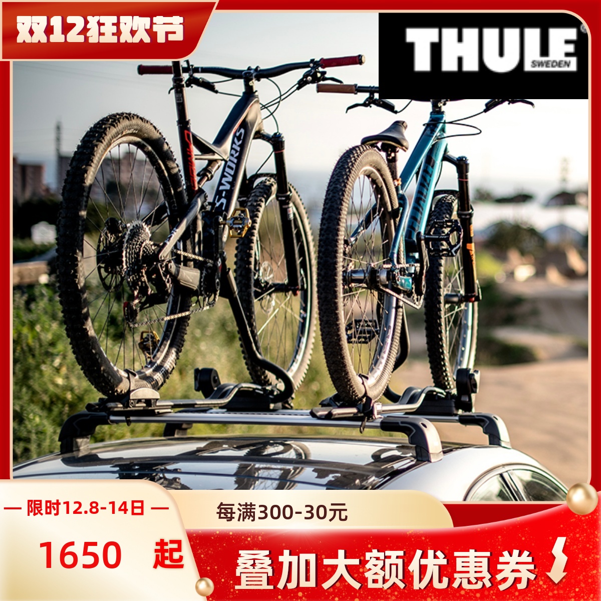 瑞典原装进口车顶自行车架拓乐