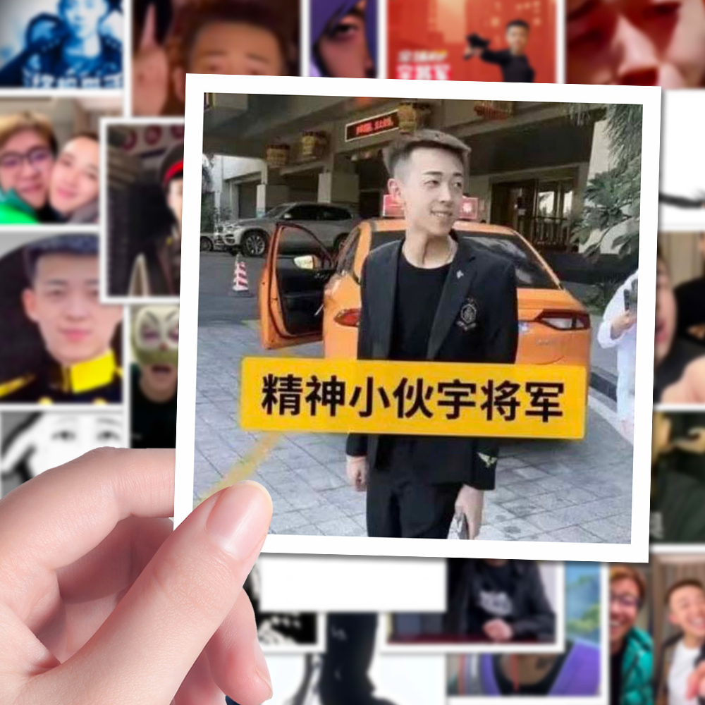 126张宇将军贴纸网络梗图趣味表情包装饰笔记本手机壳手账防水贴