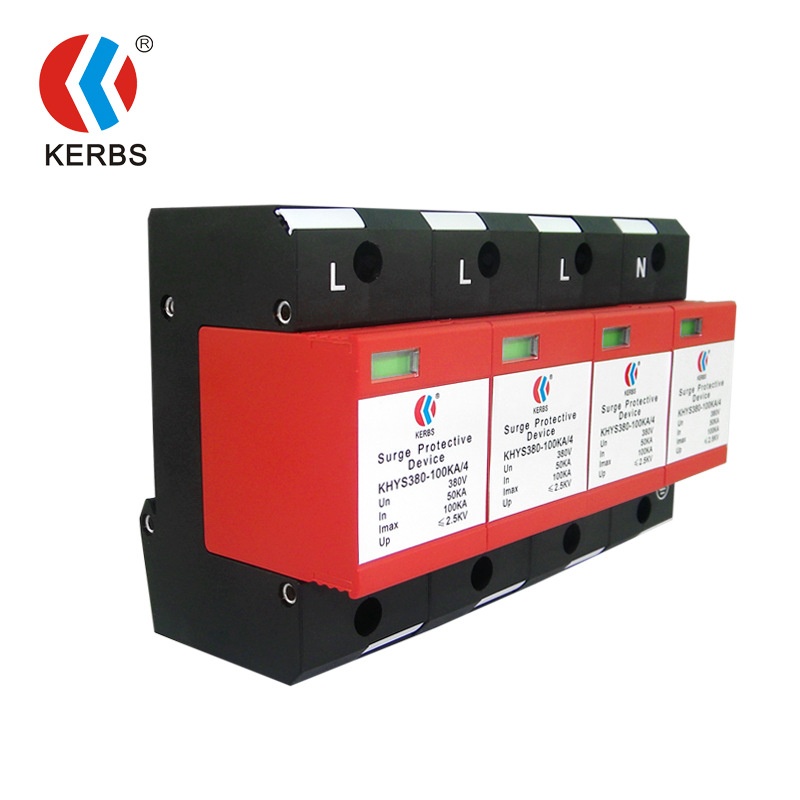 电源防雷器4P浪涌保护器三相防雷模块100KA避雷器SPD电源安全高压