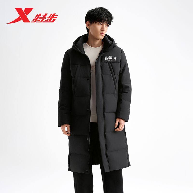 特步中长款羽绒服男2024冬季加厚东北潮流保暖羽绒服976429640454