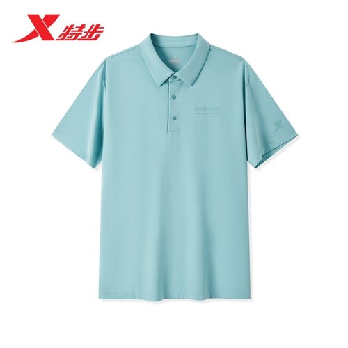 特步运动T恤短袖男士夏季新品休闲透气polo衫976329020003