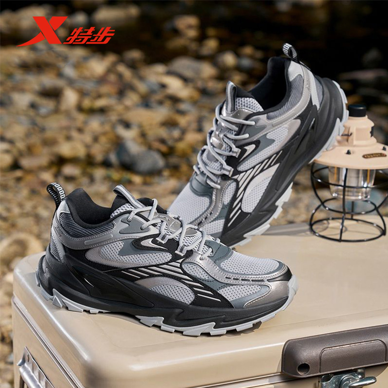 特步运动防滑户外休闲登山鞋