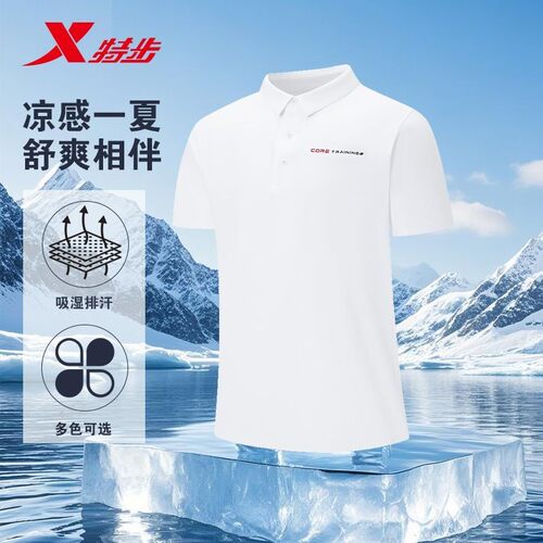 特步运动POLO衫男2025夏季新款